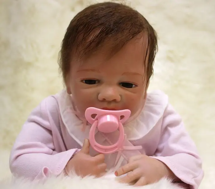 17 inch 45 cm Silicone baby reborn dolls, lifelike reborn doll pink dress Beautiful Gift Doll Festival
17 inch 45 cm Silicone baby reborn dolls, lifelike reborn doll pink dress Beautiful Gift Doll Festival