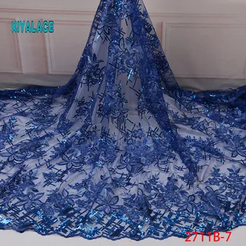 Blue 2019 Latest Nigerian Organza Lace Fabrics High Quality African Sequins Laces Fabric French Tulle Lace Material YA2711B-7
Blue 2019 Latest Nigerian Organza Lace Fabrics High Quality African Sequins Laces Fabric French Tulle Lace Material YA2711B-7