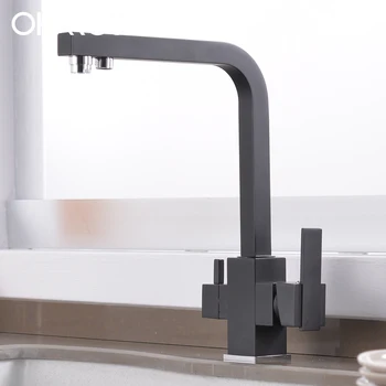 OKAROS Square Filter Faucet Kitchen Faucet Brass Chrome Nickle Black Khaki Two Hole Dual Spray Kitchen Water Mixer Tap C008
OKAROS Square Filter Faucet Kitchen Faucet Brass Chrome Nickle Black Khaki Two Hole Dual Spray Kitchen Water Mixer Tap C008