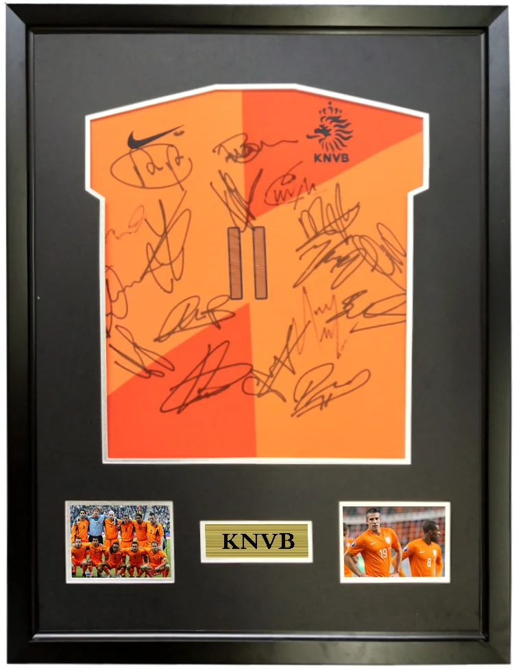 Arjen Robben Wesley Sneijder Dirk Kuyt signed autographed soccer shirt jersey come with Sa coa framed KNVB
Arjen Robben Wesley Sneijder Dirk Kuyt signed autographed soccer shirt jersey come with Sa coa framed KNVB
