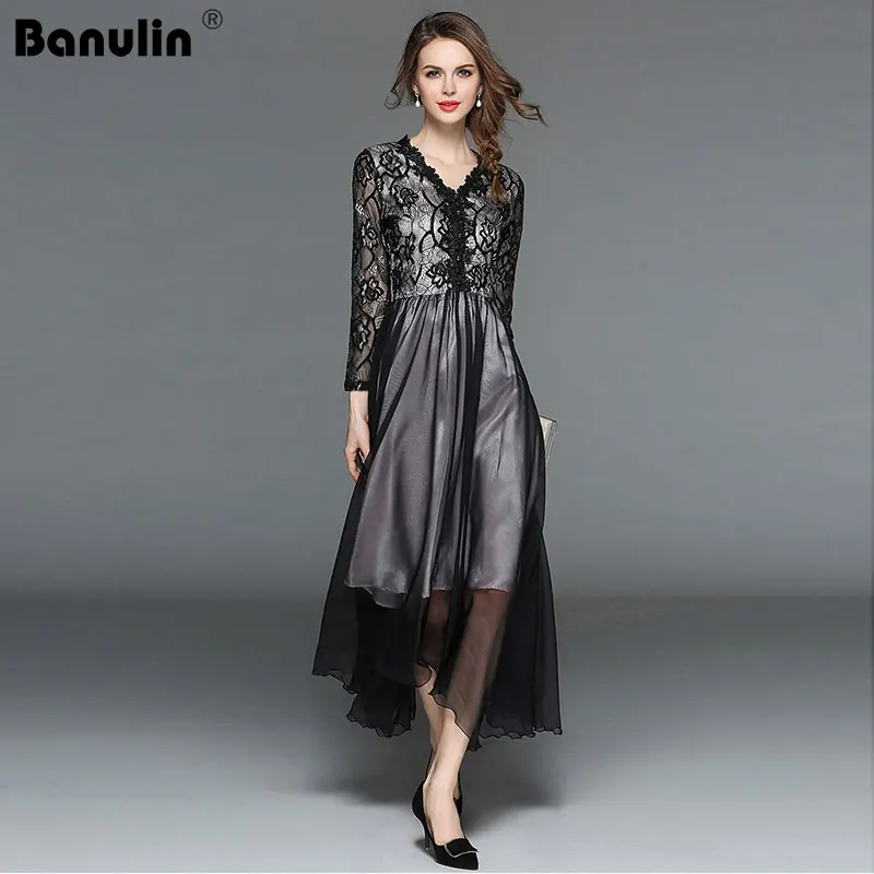 Banulin Women Casual Dress 2018 Autumn New Arrival Fashion Elegant Slim Bohemian Style Women Lace Patchwork Party Dress
Banulin Women Casual Dress 2018 Autumn New Arrival Fashion Elegant Slim Bohemian Style Women Lace Patchwork Party Dress