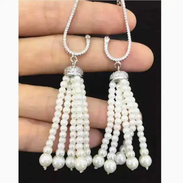 one pair freshwater pearl white near round hook earring nature beads wholesale FPPJ
one pair freshwater pearl white near round hook earring nature beads wholesale FPPJ