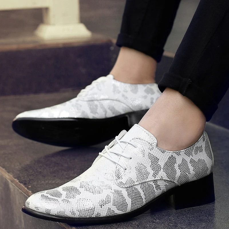 GNOME Brand Designer Snakeskin Leather Shoes Men Luxury Sequins Mens Dress Shoes Camouflage Formal Business Oxfords Shoes Men
GNOME Brand Designer Snakeskin Leather Shoes Men Luxury Sequins Mens Dress Shoes Camouflage Formal Business Oxfords Shoes Men