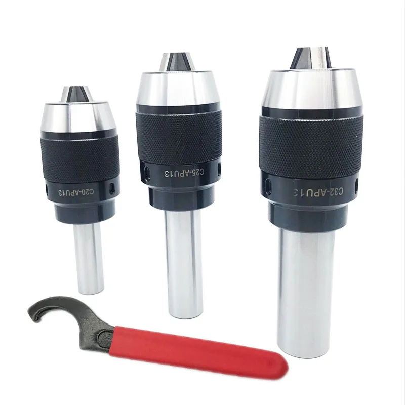 1set straight shank C20 APU13 (1-13MM) C25 APU16 (1-16MM) C32 APU13 APU16 Integrated keyless self tight Drill chuck for lathe
1set straight shank C20 APU13 (1-13MM) C25 APU16 (1-16MM) C32 APU13 APU16 Integrated keyless self tight Drill chuck for lathe