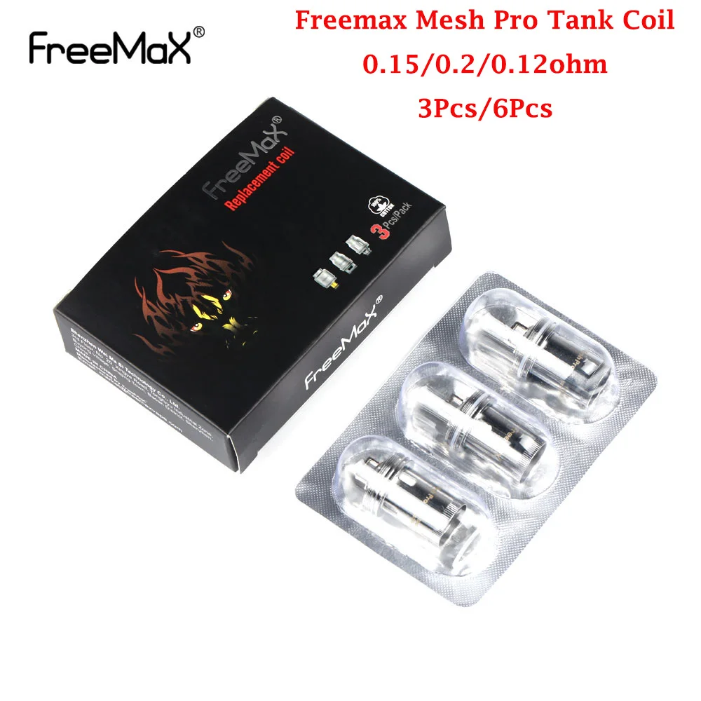 3Pcs/6Pcs Original Freemax Mesh Pro Tank Coil Single 0.15ohm/Double 0.2ohm/Triple 0.15ohm/SS316L Single 0.12ohm Coils Core Head
3Pcs/6Pcs Original Freemax Mesh Pro Tank Coil Single 0.15ohm/Double 0.2ohm/Triple 0.15ohm/SS316L Single 0.12ohm Coils Core Head