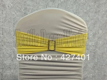 Hot Sale Yellow Spandex Bands / Lycra Band /Chair Covers Sash With Rectangle Diamond Buckle For Wedding & Banquet
Hot Sale Yellow Spandex Bands / Lycra Band /Chair Covers Sash With Rectangle Diamond Buckle For Wedding & Banquet