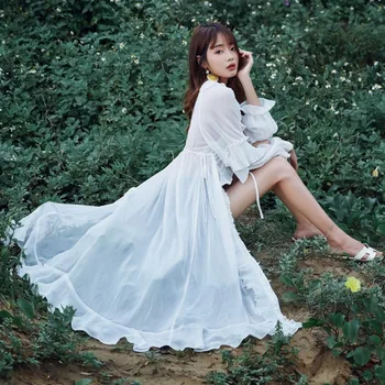 White Summer Cardigan Top Ladies Waist Drawstring Tunic Lantern Sleeve Blouse Sunscreen Shirt Women Ruffle Long Chiffon Cardigan
White Summer Cardigan Top Ladies Waist Drawstring Tunic Lantern Sleeve Blouse Sunscreen Shirt Women Ruffle Long Chiffon Cardigan