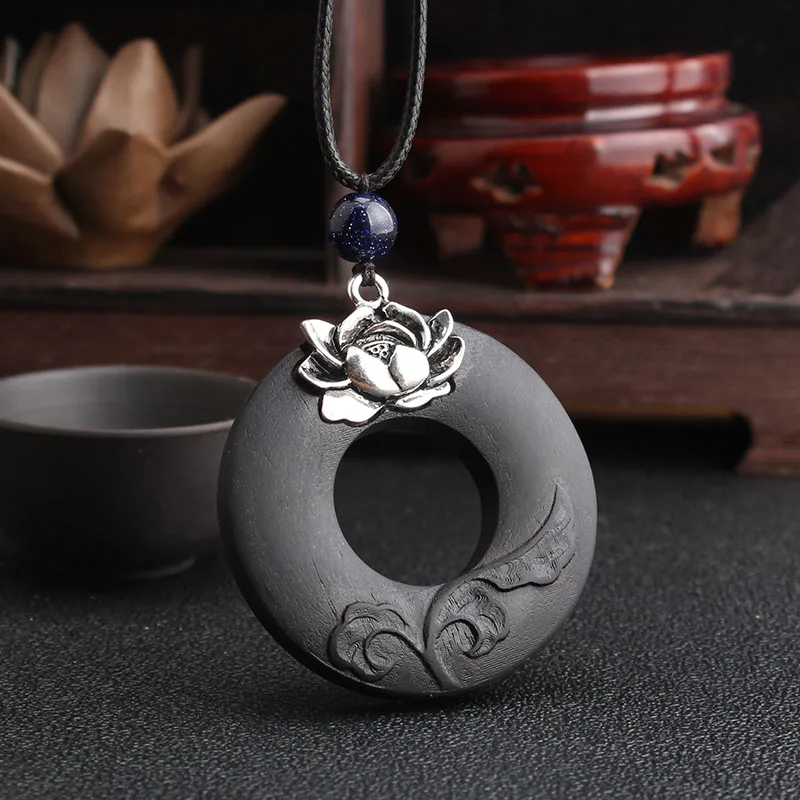 WEIYU Vintage Buddha Yoga Necklace Buddhism Lotus Black Wood Pendant Necklace Long Necklace Women Jewelry Gift collares mujer
WEIYU Vintage Buddha Yoga Necklace Buddhism Lotus Black Wood Pendant Necklace Long Necklace Women Jewelry Gift collares mujer