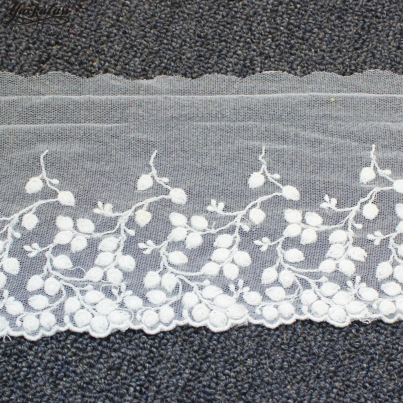 YACKALASI Cotton Lace Mesh Embroidered Appliqued White Soft Tulle Nylon Lace Fabrics Scalloped Sewing Apparel Trims Vintage 13CM
YACKALASI Cotton Lace Mesh Embroidered Appliqued White Soft Tulle Nylon Lace Fabrics Scalloped Sewing Apparel Trims Vintage 13CM
