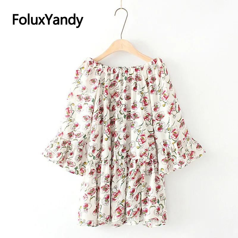 Slash Neck Blouses 2019 Summer Style Three Quarter Flare Sleeve Loose Floral Print Chiffon Blouse Shirt Plus Size SWM1342
Slash Neck Blouses 2019 Summer Style Three Quarter Flare Sleeve Loose Floral Print Chiffon Blouse Shirt Plus Size SWM1342