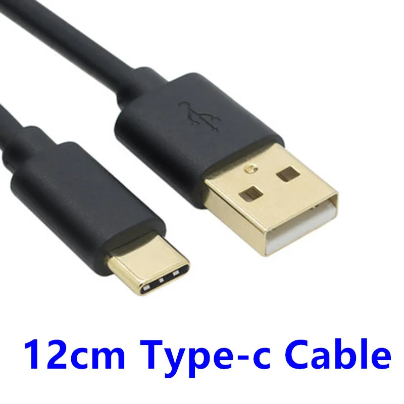 Фото CatXaa 12 см короткий кабель Type-c позолоченный 2 а адаптер для быстрой зарядки и