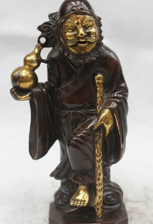 10"China Chinese Folk Bronze Gild Taoism Eight Immortals Tie Guanli Buddha Stat
10"China Chinese Folk Bronze Gild Taoism Eight Immortals Tie Guanli Buddha Stat