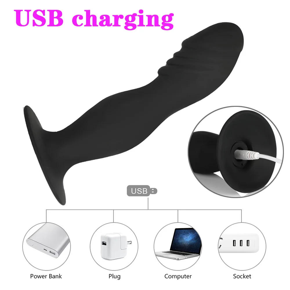 Wireless Remote Dildo Vibrator Anal Plug Prostate Massager Suction Cup Masturbator for Man Remote Dildo Anal Sex Toys for Adults (19)