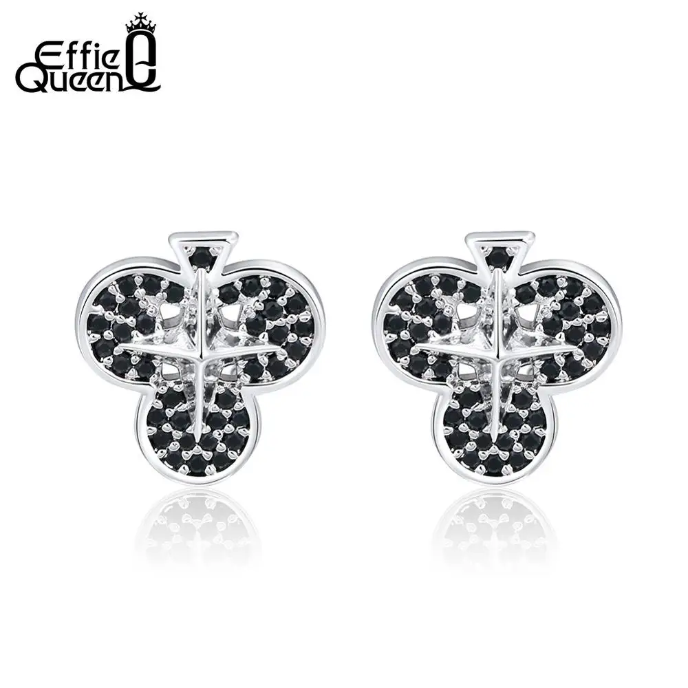 Effie Queen Flower Shape Small Women Earrings With Black Stone AAA Cubic Zircon Poker Club Stud Earings Jewelry Girls Gift DE241
Effie Queen Flower Shape Small Women Earrings With Black Stone AAA Cubic Zircon Poker Club Stud Earings Jewelry Girls Gift DE241