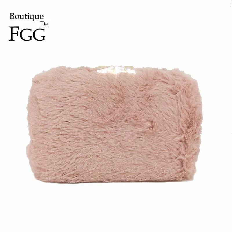 Boutique De FGG Women's Fashion Day Clutches Bag Faux Fur Pink Evening Purse Beaded Metal Party Dinner Cocktail Handbag Clutch
Boutique De FGG Women's Fashion Day Clutches Bag Faux Fur Pink Evening Purse Beaded Metal Party Dinner Cocktail Handbag Clutch