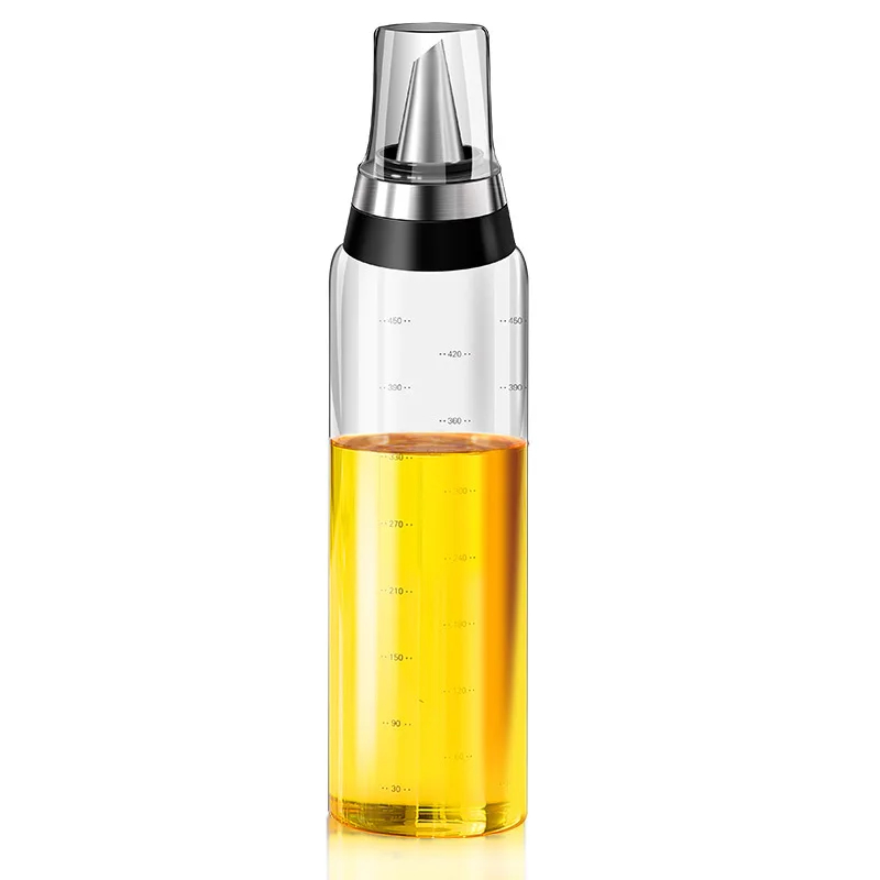 Olive Oil Dispenser with Measuring and Dust Cover, High Borosilicate Vinegar Dispenser Seasoning Glass Bottle, 350 & 500ml
Olive Oil Dispenser with Measuring and Dust Cover, High Borosilicate Vinegar Dispenser Seasoning Glass Bottle, 350 & 500ml