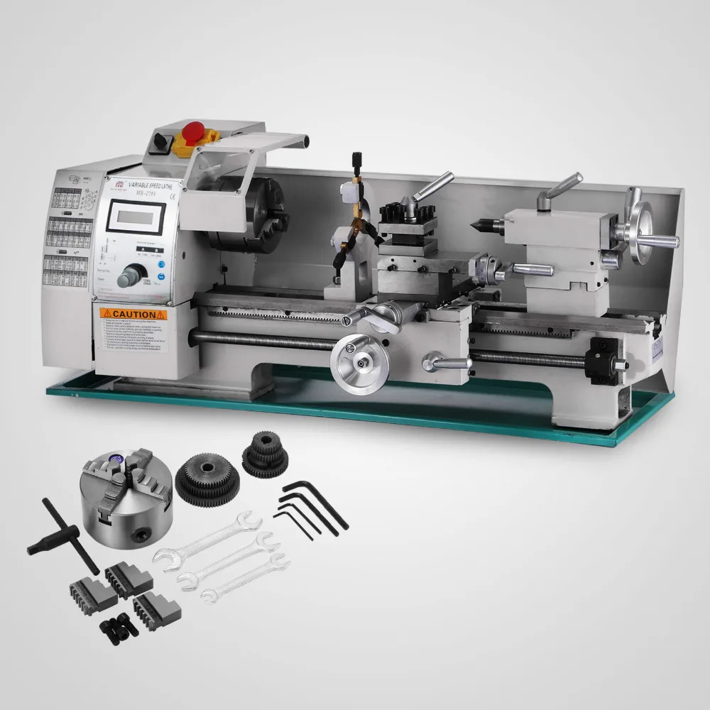 750W Metal Lathe Processing Variable Speed high-Precision Shop Benchtop Variable Speed Mini Lathe with Tool Storage Box
750W Metal Lathe Processing Variable Speed high-Precision Shop Benchtop Variable Speed Mini Lathe with Tool Storage Box
