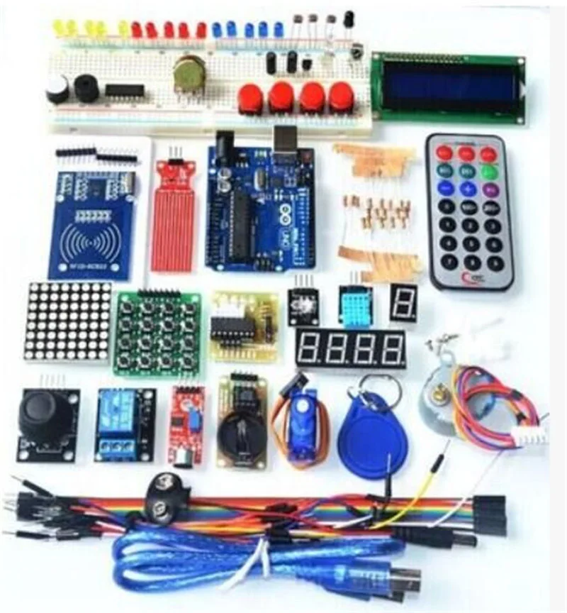 UNO R3 KIT Upgraded version of the Starter Kit the RFID learn Suite LCD 1602 for arduino kit
UNO R3 KIT Upgraded version of the Starter Kit the RFID learn Suite LCD 1602 for arduino kit