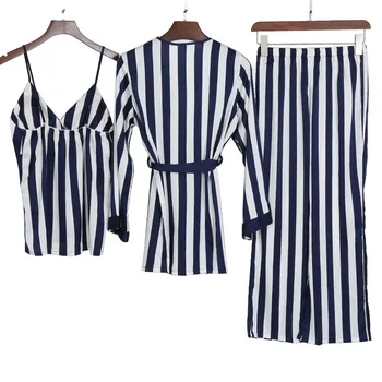 2019 Spring Robe Sleepwear Sets Womens 3 Pieces Strap Top Pants Suit Casual Pajamas Sexy Home Wear Nightwear Kimono Bath Gown
2019 Spring Robe Sleepwear Sets Womens 3 Pieces Strap Top Pants Suit Casual Pajamas Sexy Home Wear Nightwear Kimono Bath Gown