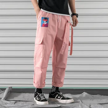 Cargo Harem Pink Pants Mens Casual Joggers Baggy RIbbon Tactical Trousers Harajuku Streetwear Hip Hop Pants Men
Cargo Harem Pink Pants Mens Casual Joggers Baggy RIbbon Tactical Trousers Harajuku Streetwear Hip Hop Pants Men