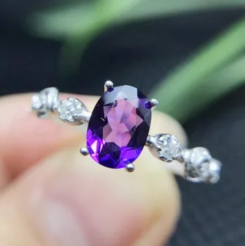 Per jewelry Free shipping Natural real amethyst finger ring 925 sterling silver rings Fine jewelry 0.45CT gemstone F8100911
Per jewelry Free shipping Natural real amethyst finger ring 925 sterling silver rings Fine jewelry 0.45CT gemstone F8100911