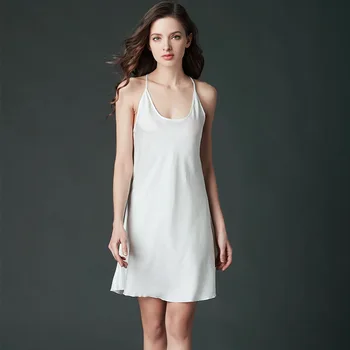 Women Spaghetti Strap Nightdress Backless Nightie Satin Nightgown White Mini Rayon Sleepwear Night Dress Sexy Sleep Shirt M-XL
Women Spaghetti Strap Nightdress Backless Nightie Satin Nightgown White Mini Rayon Sleepwear Night Dress Sexy Sleep Shirt M-XL