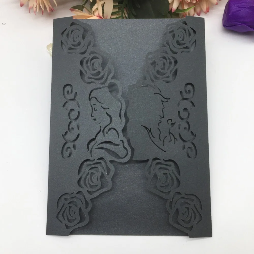 40pcs/lot Beauty And The Beast Theme Wedding Invitations Card Laser Cut Flower Pattern Romantic Wedding Decorations
40pcs/lot Beauty And The Beast Theme Wedding Invitations Card Laser Cut Flower Pattern Romantic Wedding Decorations