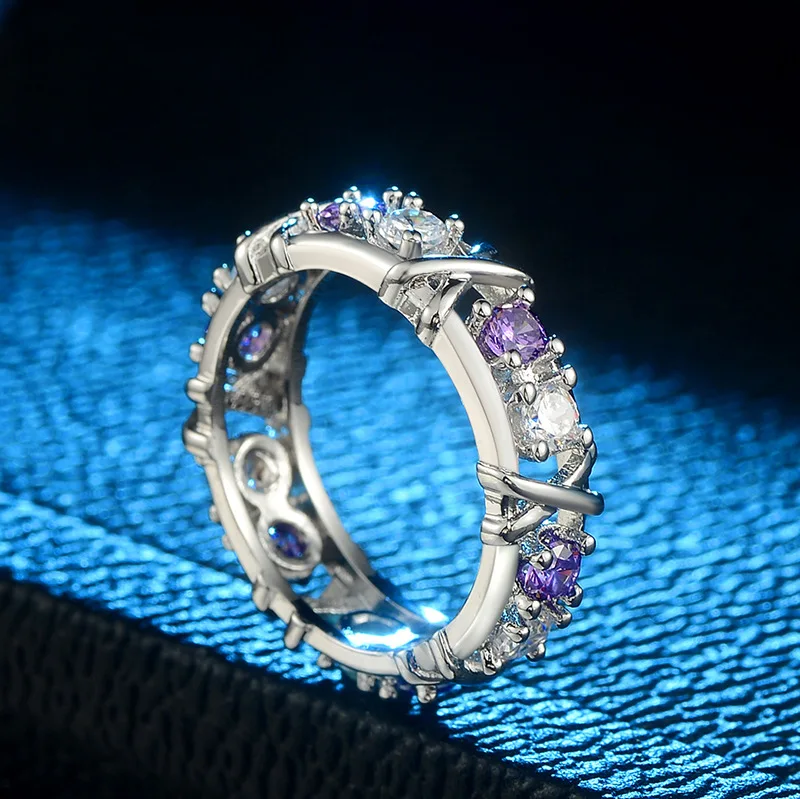 Wedding Rings for Women Micro-inlaid Simulation Zircon Two-tone Separation Cross Shape Ring Princess Jewelry Engagement Ring
Wedding Rings for Women Micro-inlaid Simulation Zircon Two-tone Separation Cross Shape Ring Princess Jewelry Engagement Ring