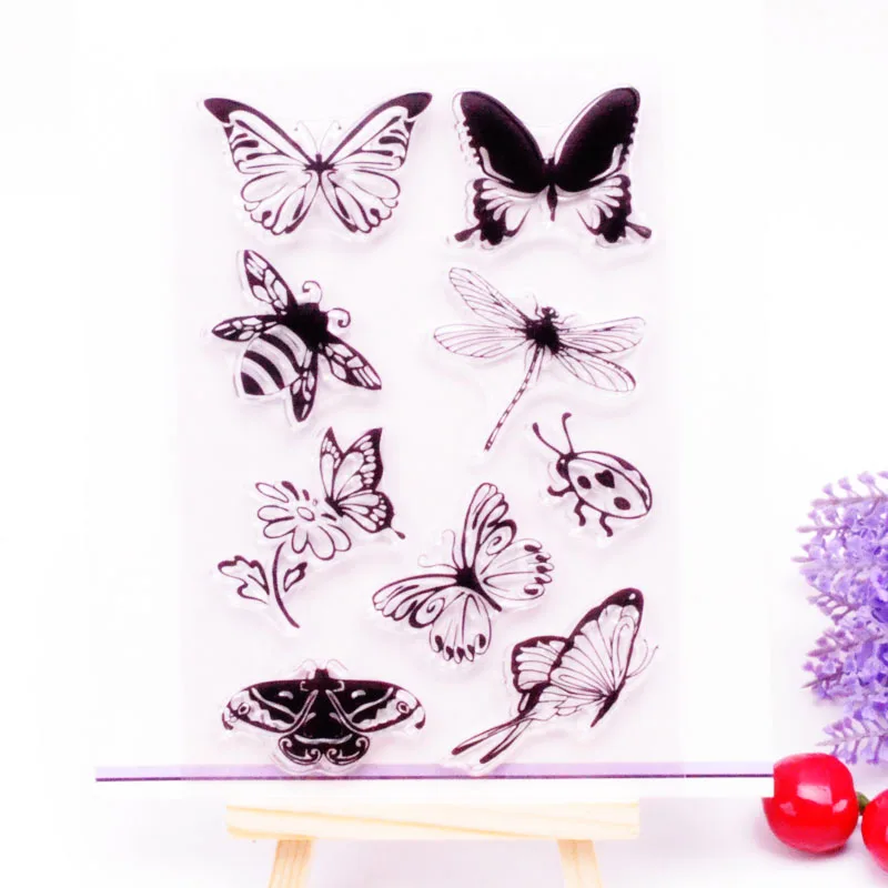 Clear Stamp Scrapbook DIY photo cards rubber stamp seal stamp happy transparent silicone transparent stamp