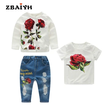 Kids Clothes 3pcs Sets Autumn Winter Children Clothe Girls Flower Fashion Cotton Set White Coat+Short T shirts+ Holes Jeans Suit
Kids Clothes 3pcs Sets Autumn Winter Children Clothe Girls Flower Fashion Cotton Set White Coat+Short T shirts+ Holes Jeans Suit
