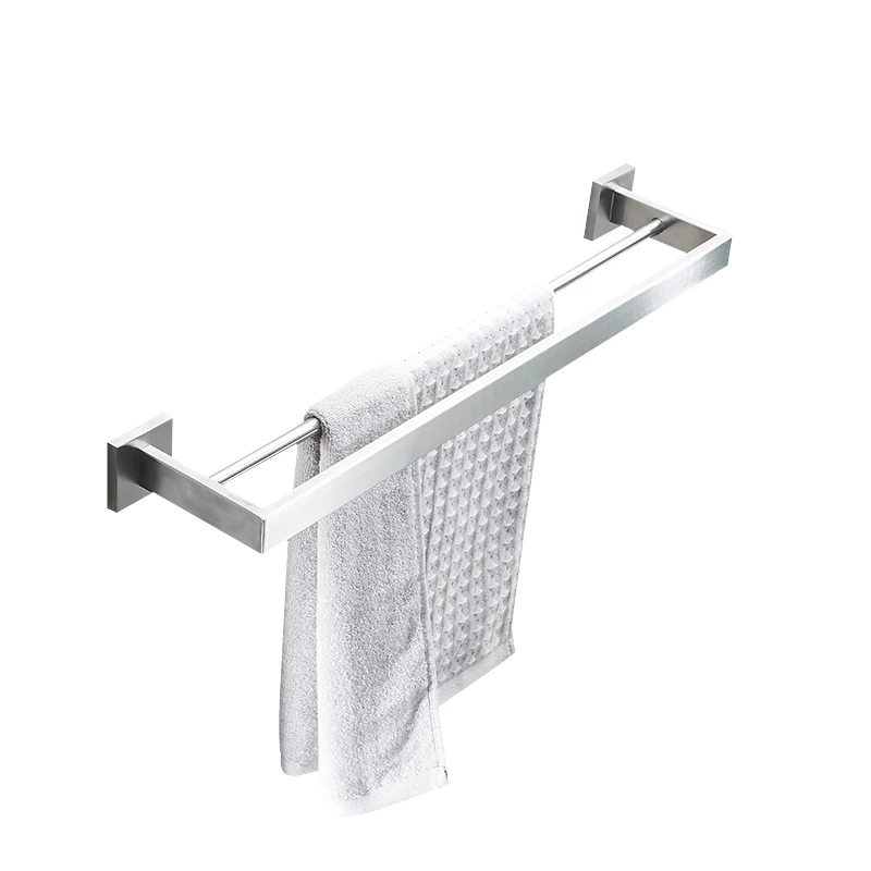 AUSWIND Silver Polished Double Towel Bar 304 Stainless Steel Towel Rack Square Base Wall Mounted Towel rod bathroom hardware
AUSWIND Silver Polished Double Towel Bar 304 Stainless Steel Towel Rack Square Base Wall Mounted Towel rod bathroom hardware