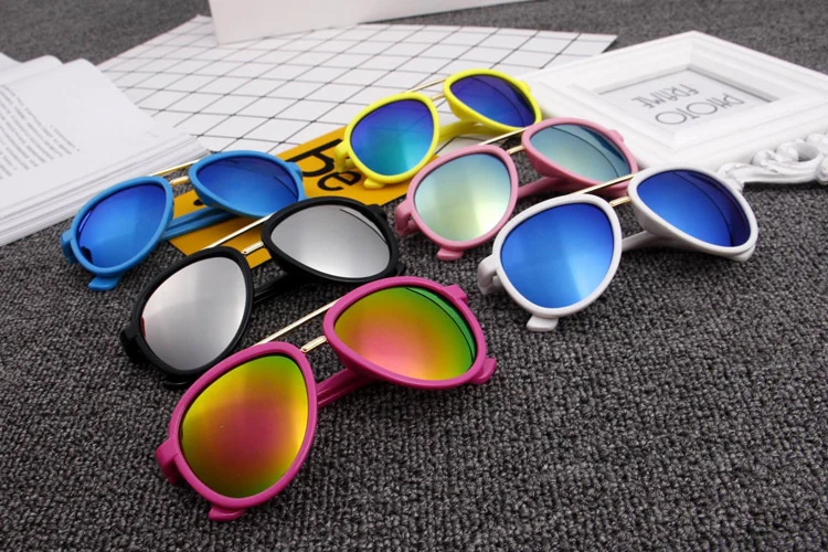 Vintage Pilot Boy Girls Kids Sunglasses Brand Designer Children Sun Glasses Oculos De Sol Gafas Lunette De Solei (5)