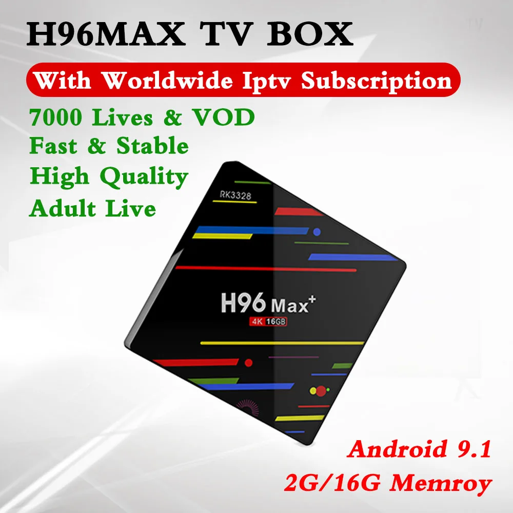H96MAX Android 9.0 TV Box 2G/16G Bluetooth 4.0 With Acebird Pro Iptv Subscription 7000Live Dutch Germany UK Sweden USA Adult EPG 
H96MAX Android 9.0 TV Box 2G/16G Bluetooth 4.0 With Acebird Pro Iptv Subscription 7000Live Dutch Germany UK Sweden USA Adult EPG