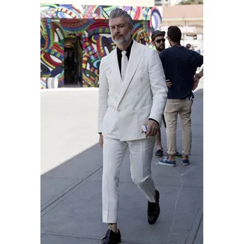 2017 Ivory double breasted men wedding suits Slim Fit 2 Piece vestido de festa Custom Tuxedo smoking mens suit Terno Masculino
2017 Ivory double breasted men wedding suits Slim Fit 2 Piece vestido de festa Custom Tuxedo smoking mens suit Terno Masculino