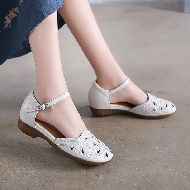 Women White Sandals Flat Heels Leather Summer Shoes Women Embroidery Mule Sandals Handmade Genuine Leather Women Sandals 2019
Women White Sandals Flat Heels Leather Summer Shoes Women Embroidery Mule Sandals Handmade Genuine Leather Women Sandals 2019
