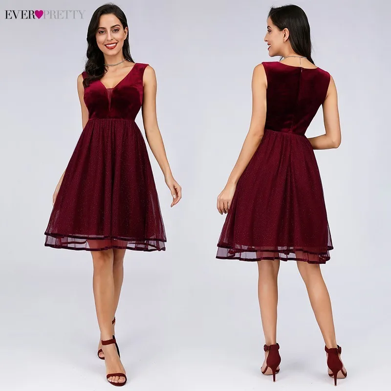 Sexy Burgundy Homecoming Dresses Short Ever Pretty A-Line V-Neck Sleeveless Elegant Formal Graduation Dresses Sukienka Tiulowa
Sexy Burgundy Homecoming Dresses Short Ever Pretty A-Line V-Neck Sleeveless Elegant Formal Graduation Dresses Sukienka Tiulowa