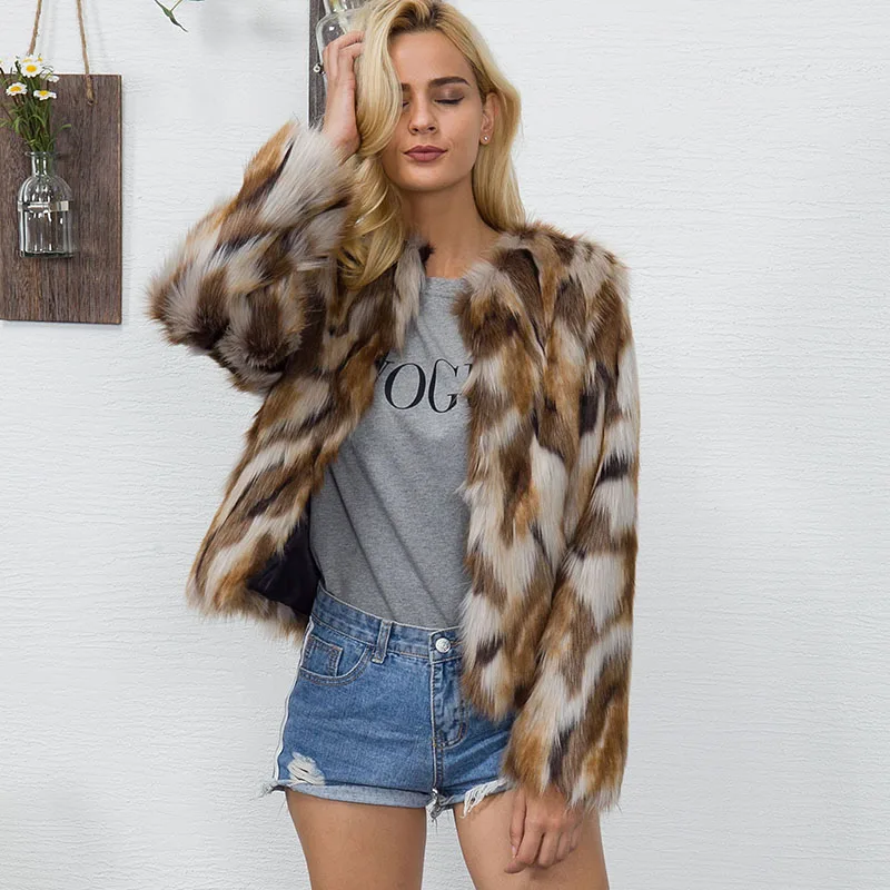 Hairy Fluffy Fur Coat Women Winter Thicken Warm Jacket Long Sleeve O-neck Slim Contrast Color Outerwear Parkas Plus Size 3X
Hairy Fluffy Fur Coat Women Winter Thicken Warm Jacket Long Sleeve O-neck Slim Contrast Color Outerwear Parkas Plus Size 3X