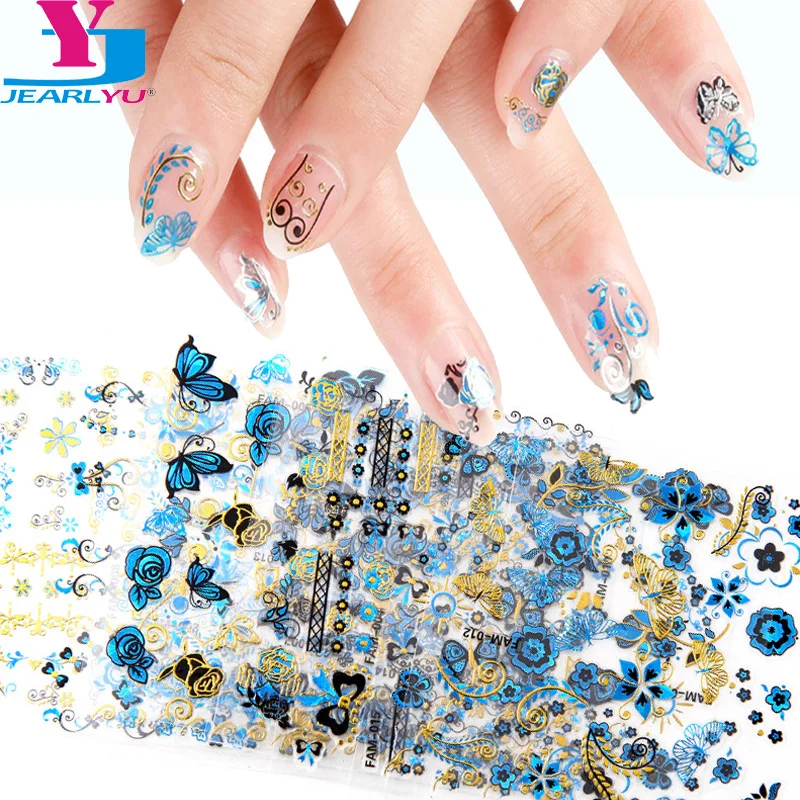 Hot Blue Butterfly Flower Mix Designs Nail Sticker Art Romantic Gold DIY Nail Polish 3D Charm Adesivi Per Unghie Manicure Sets
Hot Blue Butterfly Flower Mix Designs Nail Sticker Art Romantic Gold DIY Nail Polish 3D Charm Adesivi Per Unghie Manicure Sets