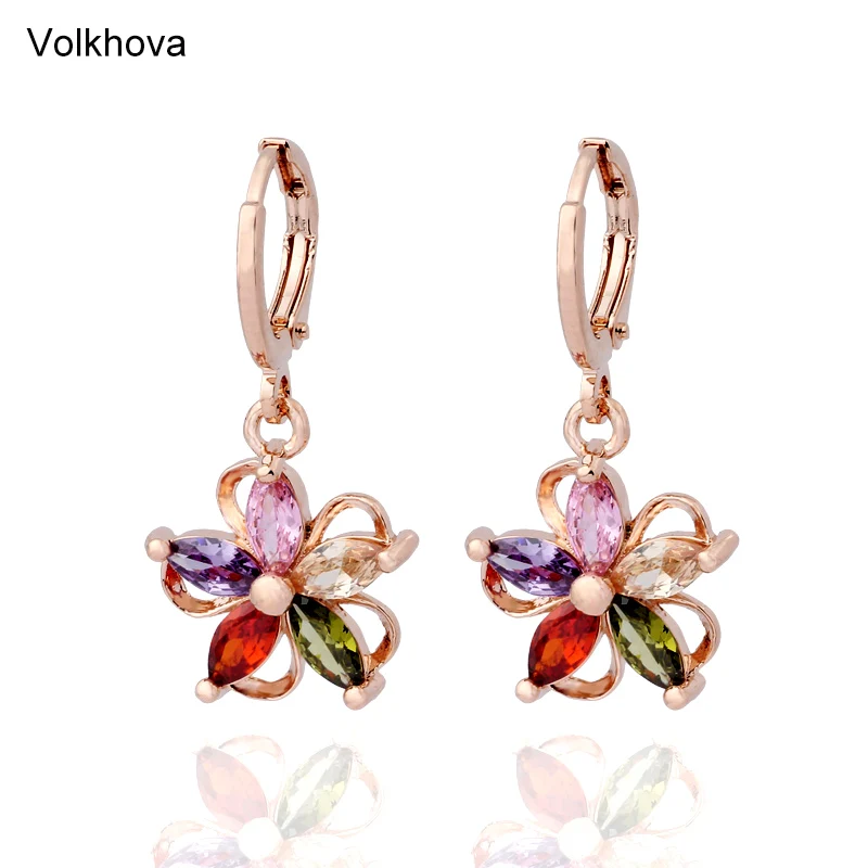 Colorful AAA cubic zirconia 585 Rose Gold Earrings For women's party shiny elegant Earrings Jewelry korean earrings 2020
Colorful AAA cubic zirconia 585 Rose Gold Earrings For women's party shiny elegant Earrings Jewelry korean earrings 2020