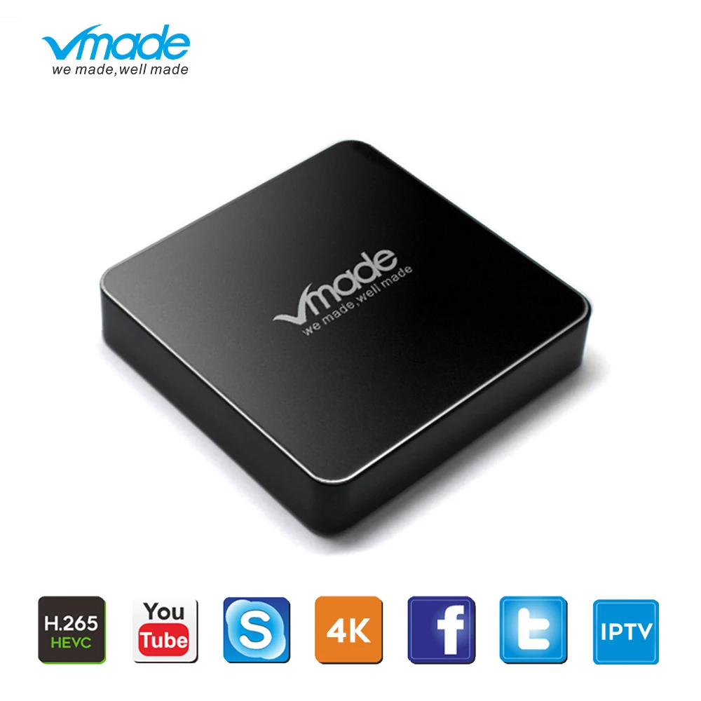 

Vmade Android 7.1 Amlogic S905W Quad Core UHD 4K H.265 Mini TV Box 1g/8g Support WIFI Netflix Google IPTV Smart Media Player