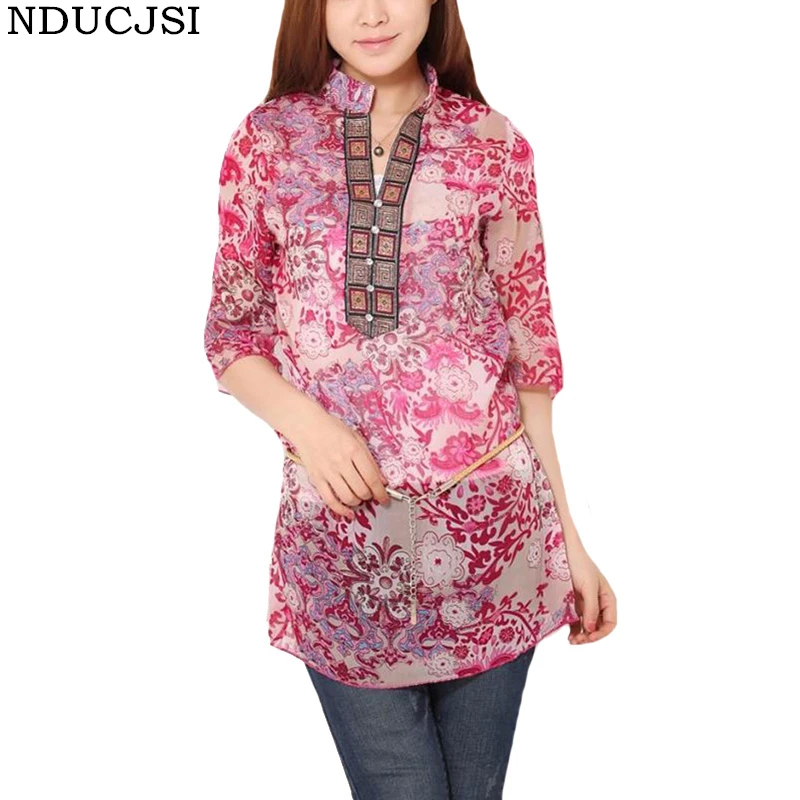 NDUCJSI Women's clothing Summer Chiffon Shirts Women Blouse Flower Print Shirt Women tops blusas Loose Plus Size Blouses 5XL
NDUCJSI Women's clothing Summer Chiffon Shirts Women Blouse Flower Print Shirt Women tops blusas Loose Plus Size Blouses 5XL