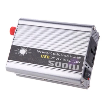 Free shipping voltage transformer modified sine wave USB charger DC 24V to AC 110V 500w car power inverter converter
Free shipping voltage transformer modified sine wave USB charger DC 24V to AC 110V 500w car power inverter converter