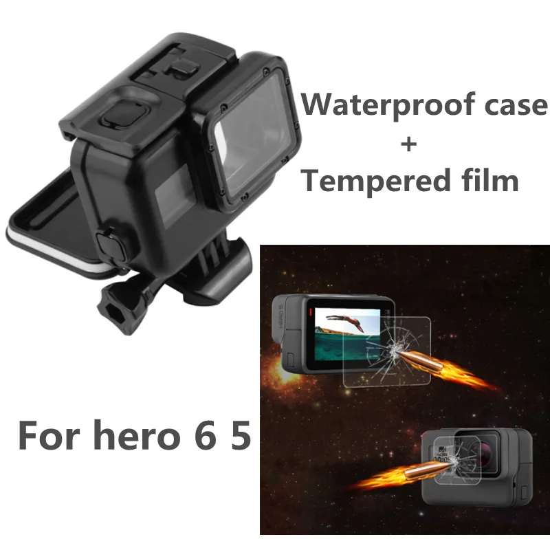 Black Waterproof Case For Gopro Hero 5 6 Tempered Film Touch Screen Back Door For Go Pro Hero 5 6 Action Camera Accessories
Black Waterproof Case For Gopro Hero 5 6 Tempered Film Touch Screen Back Door For Go Pro Hero 5 6 Action Camera Accessories