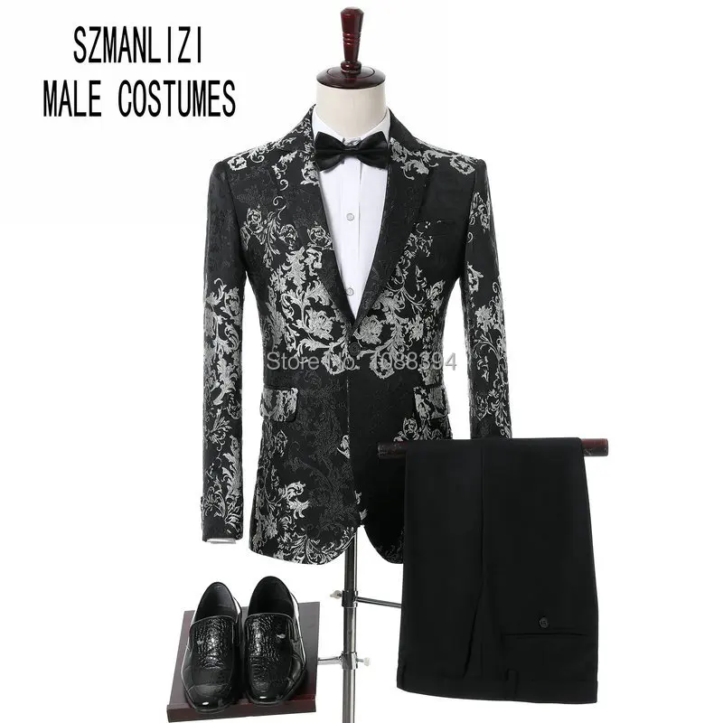 SZ Elegant Men Suits 2018 Custom Made One Button Floral Slim Fit Groomsmen Prom Suits For Men Tuxedos Mens Groom/Wedding Suits
SZ Elegant Men Suits 2018 Custom Made One Button Floral Slim Fit Groomsmen Prom Suits For Men Tuxedos Mens Groom/Wedding Suits