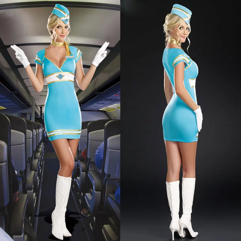 Sexy Cosplay Uniform Erotic Deep V-Neck Bandage Lingerie Airline Stewardess Dress Women Halloween Air Hostess Bodycon Costume
Sexy Cosplay Uniform Erotic Deep V-Neck Bandage Lingerie Airline Stewardess Dress Women Halloween Air Hostess Bodycon Costume