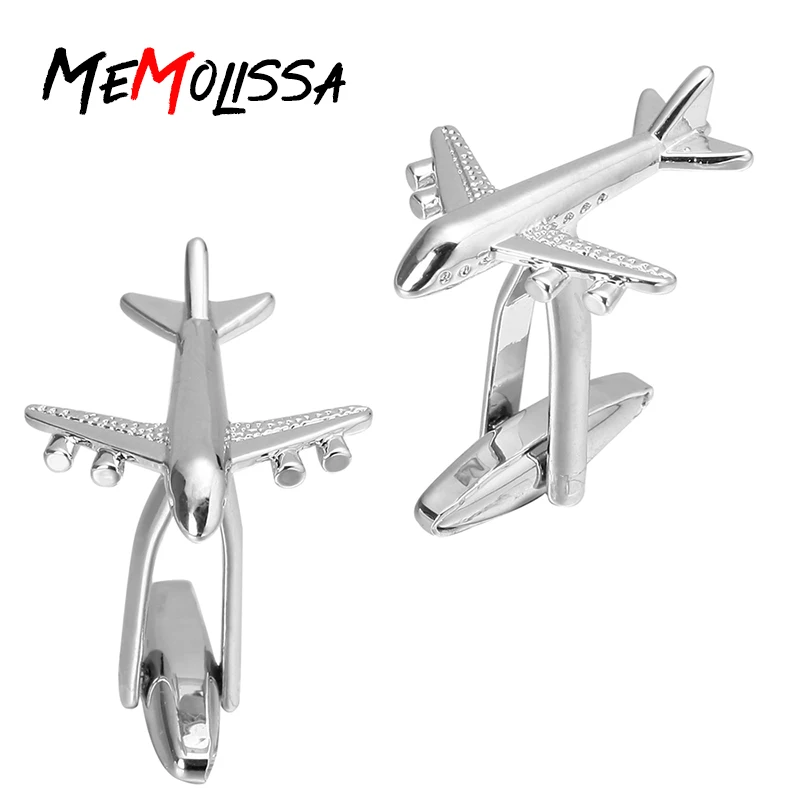 Memolissa Hot Sale Silver Aircraft Design Shirt Cufflinks for Mens Gift Brand Cuff links High Quality Abotoaduras Jewelry 
Memolissa Hot Sale Silver Aircraft Design Shirt Cufflinks for Mens Gift Brand Cuff links High Quality Abotoaduras Jewelry