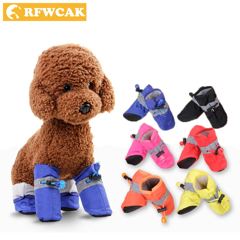 RFWCAK Pet Dog Shoes Winter 4pcs Warm Dog's Boots Cotton Waterproof Anti Slip Shoes for Pet Product ChiHuaHua Shoes Durable
RFWCAK Pet Dog Shoes Winter 4pcs Warm Dog's Boots Cotton Waterproof Anti Slip Shoes for Pet Product ChiHuaHua Shoes Durable