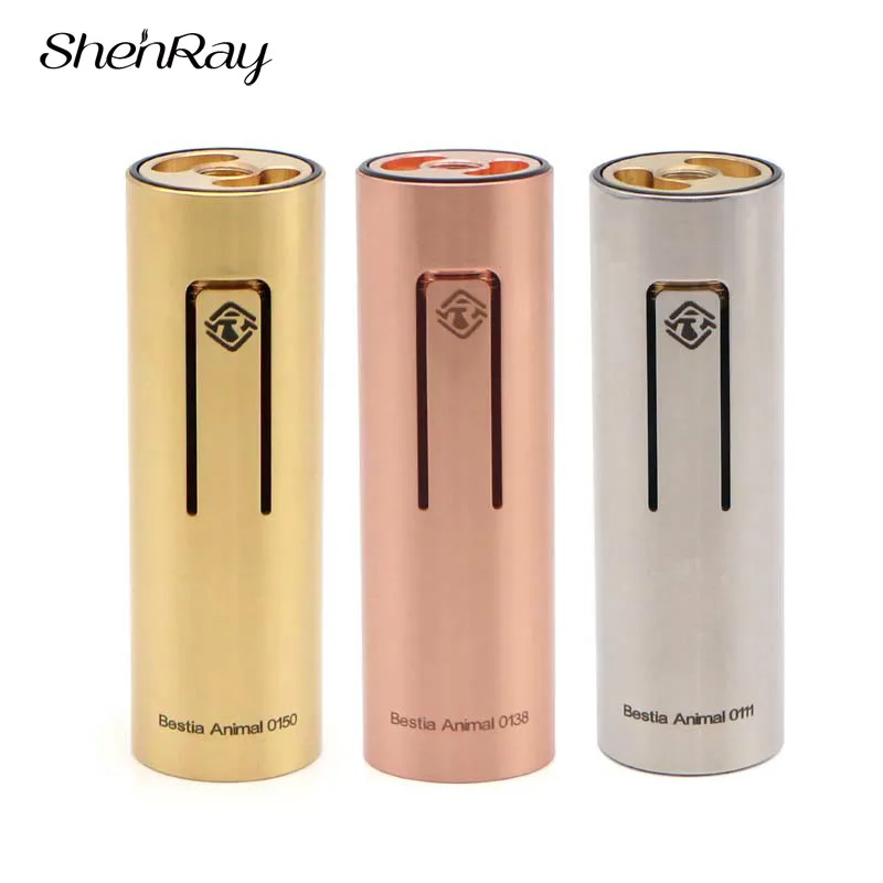 Shenray Bestia Animal Mechanical Mod 510 Thread 18650 Battery Electronic Cigarette Vape Mech Mod Brass Copper Stainless Steel
Shenray Bestia Animal Mechanical Mod 510 Thread 18650 Battery Electronic Cigarette Vape Mech Mod Brass Copper Stainless Steel