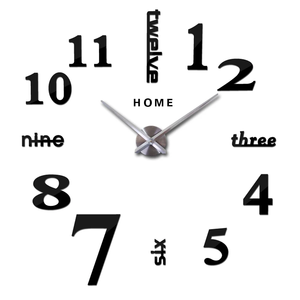 Arabic Numeral Digital Wall Clock Quartz Large Kitchen Clock 3D DIY Mirror Wall Stickers Big Wall Clock Home English Letters
Arabic Numeral Digital Wall Clock Quartz Large Kitchen Clock 3D DIY Mirror Wall Stickers Big Wall Clock Home English Letters