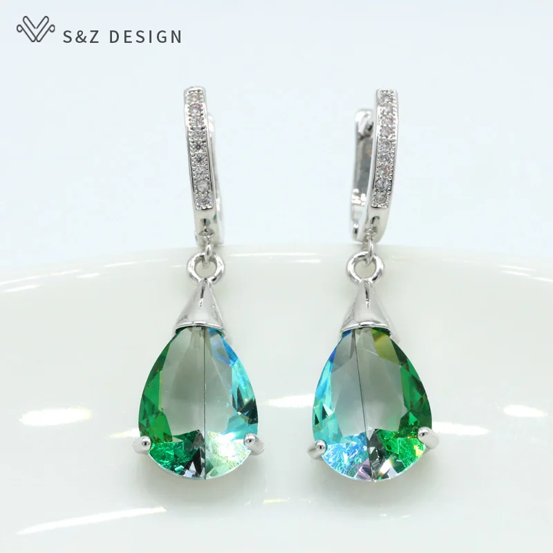 S&Z 2019 New 2 Colors Water Drop Earrings White Gold Color Korean Women/Girl's Gift Fashion Party Jewelry
S&Z 2019 New 2 Colors Water Drop Earrings White Gold Color Korean Women/Girl's Gift Fashion Party Jewelry
